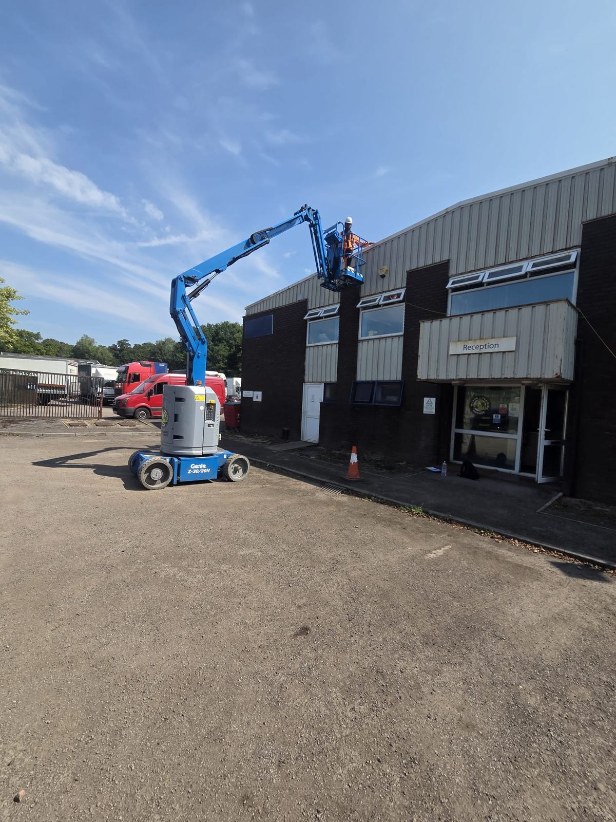 IPAF MEWP operator working from a cherry picker